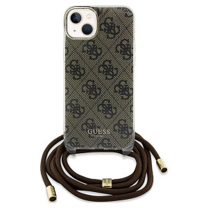 Оригинален гръб GUESS Crossbody Cord 4G Print - iPhone 13 / 14 / 15 кафяв - Img 2
