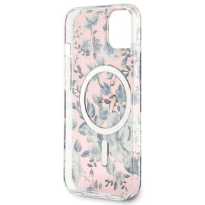 Оригинален гръб GUESS Flower MagSafe GUHMP14MHCFWSP - iPhone 14 Plus розов - Img 7