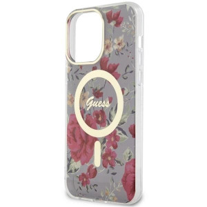 Оригинален гръб GUESS Flower MagSafe GUHMP14XHCFWSA - iPhone 14 Pro Max зелен - Img 6