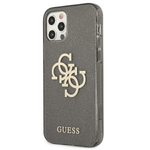 Оригинален гръб GUESS Glitter 4G Big Logo GUHCP12LPCUGL4GBK - iPhone 12 Pro Max черен - Img 2