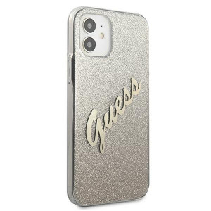 Оригинален гръб GUESS Glitter Gradient GUHCP12SPCUGLSGO - iPhone 12 mini златист - Img 4