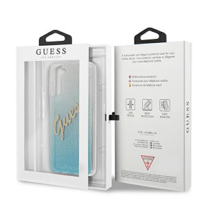 Оригинален гръб GUESS Glitter Gradient Script GUHCS21MPCUGLSBL - Samsung Galaxy S21+ 5G син - Img 8