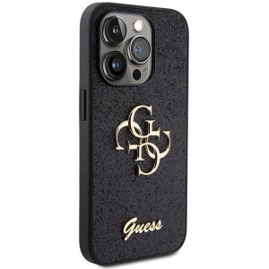 Оригинален гръб GUESS Glitter Script Big 4G - iPhone 15 Pro Max черен - Img 4