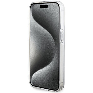 Оригинален гръб GUESS IML 4G Gold Stripe - iPhone 15 Pro Max черен - Img 5