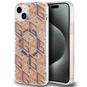 Оригинален гръб GUESS IML GCube MagSafe - iPhone 15 Plus / 14 Plus кафяв - Img 1