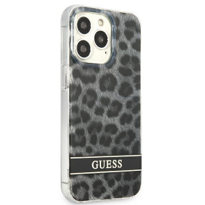 Оригинален гръб GUESS Leopard GUHCP13LHSLEOK - iPhone 13 Pro сив - Img 4