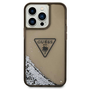 Оригинален гръб GUESS Liquid Glitter Palm Collection GUHCP14XLFCTPK - iPhone 14 Pro Max черен - Img 3