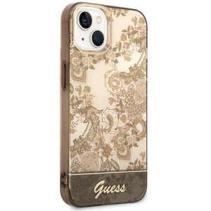 Оригинален гръб GUESS Porcelain GUHCP14MHGPLHC - iPhone 14 Plus охра - Img 4
