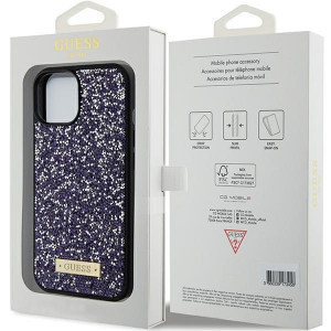 Оригинален гръб GUESS Rhinestone Metal Logo - iPhone 15 розов - Img 8