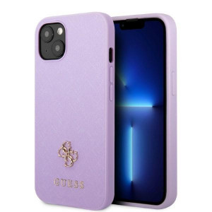 Оригинален гръб GUESS Saffiano 4G Small Metal Logo GUHCP13SPS4MU - iPhone 13 mini лилав - Img 1