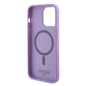 Оригинален гръб GUESS Saffiano MagSafe GUHMP15XPSAHMCU - iPhone 15 Pro Max лилав - Img 7