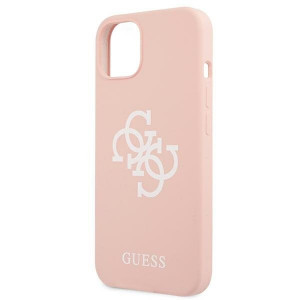 Оригинален гръб GUESS Silicone 4G Logo GUHCP13SLS4GWPI - iPhone 13 mini розов - Img 6