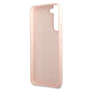 Оригинален гръб GUESS Silicone Script Metal Logo GUHCS22MLSLMGPP - Samsung Galaxy S22+ розов - Img 7