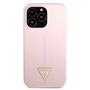 Оригинален гръб GUESS Silicone Triangle GUHCP13XSLTGU - iPhone 13 Pro Max лилав - Img 3