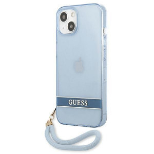 Оригинален гръб GUESS Translucent Strap GUHCP13MHTSGSB - iPhone 13 син - Img 2