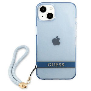 Оригинален гръб GUESS Translucent Strap GUHCP13SHTSGSB - iPhone 13 mini син - Img 3