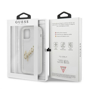 Оригинален гръб GUESS Vintage Script Gold GUHCP12LKTRSVGO - iPhone 12 Pro Max прозрачен - Img 8