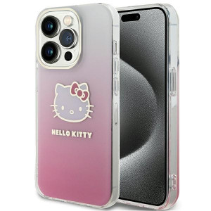 Оригинален гръб Hello Kitty IML Gradient Electrop Kitty Head - iPhone 14 Pro розов - Img 1