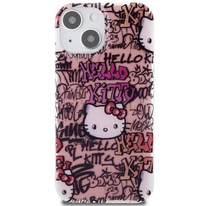 Оригинален гръб Hello Kitty IML Tags Graffiti - iPhone 15 розов - Img 3