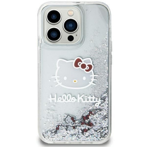 Оригинален гръб Hello Kitty Liquid Glitter Charms Kitty Head - iPhone 11 сребрист - Img 3