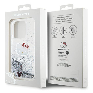 Оригинален гръб Hello Kitty Liquid Glitter Charms Kitty Head - iPhone 14 Pro сребрист - Img 8