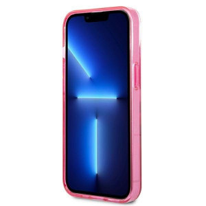 Оригинален гръб KARL LAGERFELD Gradient Ikonik Karl & Choupette KLHCP13STGKCP - iPhone 13 mini розов - Img 5