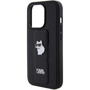 Оригинален гръб KARL LAGERFELD Gripstand Saffiano Choupette Pins - iPhone 14 Pro черен - Img 6