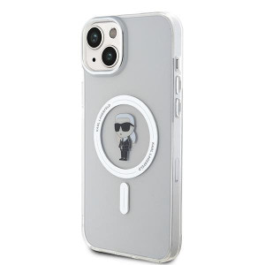 Оригинален гръб KARL LAGERFELD IML Ikonik MagSafe - iPhone 15 Plus прозрачен - Img 2