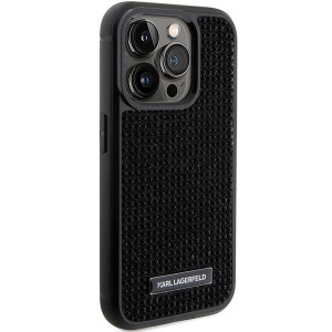 Оригинален гръб KARL LAGERFELD Rhinestone Logo Metal Plate - iPhone 15 Pro Max черен - Img 4