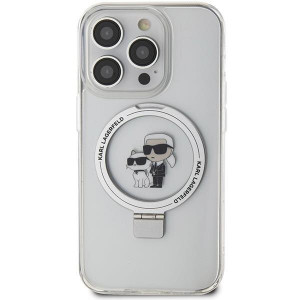 Оригинален гръб KARL LAGERFELD Ring Stand Karl & Choupette MagSafe - iPhone 13 Pro бял - Img 3