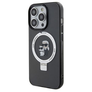 Оригинален гръб KARL LAGERFELD Ring Stand Karl & Choupette MagSafe - iPhone 14 Pro черен - Img 2