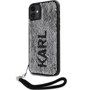 Оригинален гръб KARL LAGERFELD Sequins Cord KLHCN61PSQRKS - iPhone 11 сребрист - Img 2