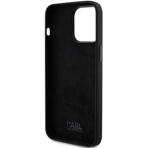 Оригинален гръб KARL LAGERFELD Silicone Choupette Metal Pin - iPhone 15 Pro черен - Img 7