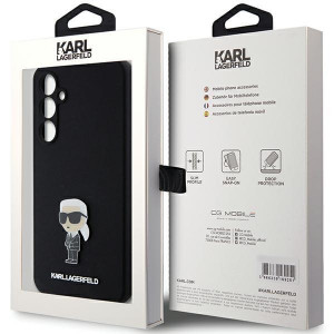 Оригинален гръб KARL LAGERFELD Silicone Ikonik Metal Pin - Samsung Galaxy S23 FE черен - Img 8