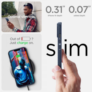Оригинален гръб SPIGEN Liquid Air - iPhone 14 Plus син - Img 14