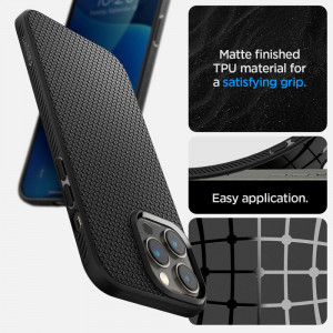 Оригинален гръб SPIGEN Liquid Air - iPhone 14 Pro черен мат - Img 11