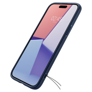 Оригинален гръб SPIGEN Liquid Air - iPhone 15 Plus тъмносин - Img 13