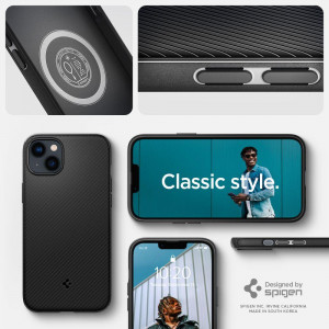 Оригинален гръб SPIGEN Mag Armor MagSafe - iPhone 14 Plus черен мат - Img 13