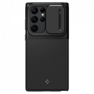 Оригинален гръб SPIGEN Optik Armor - Samsung Galaxy S22 Ultra черен - Img 4