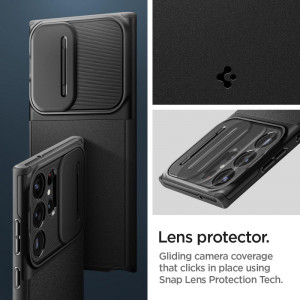 Оригинален гръб SPIGEN Optik Armor - Samsung Galaxy S23 Ultra черен - Img 13