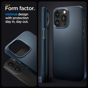 Оригинален гръб SPIGEN Thin Fit - iPhone 15 Pro Max Metal Slate - Img 12