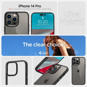 Оригинален гръб SPIGEN Ultra Hybrid - iPhone 14 Pro черен мат - Img 8