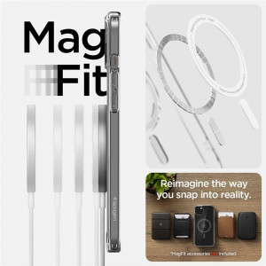Оригинален гръб SPIGEN Ultra Hybrid MagSafe - iPhone 15 Plus графит - Img 8