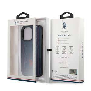 Оригинален гръб US POLO Leather Stitch USHCP14XPFAV - iPhone 14 Pro Max тъмносин - Img 8