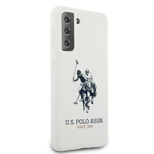 Оригинален гръб US POLO Silicone Logo USHCS21MSLHRWH - Samsung Galaxy S21+ 5G бял - Img 4