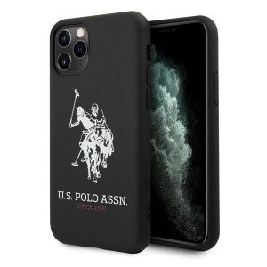 Оригинален гръб US POLO Silicone USHCN65sLHRBK - iPhone 11 Pro Max черен - Img 1