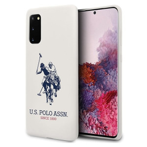 Оригинален гръб US POLO Silicone USHCS62SLHRWH - Samsung Galaxy S20 / S20 5G бял - Img 1