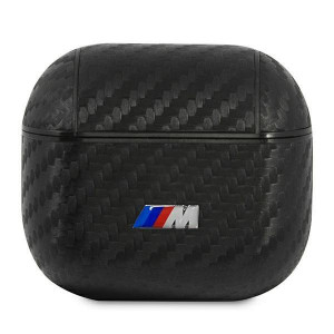 Оригинален калъф за слушалки BMW PU Carbon M BMA3WMPUCA - AirPods 3 черен - Img 1
