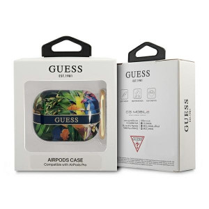 Оригинален калъф за слушалки GUESS Flower Strap GUAPHHFLB - AirPods Pro син - Img 3