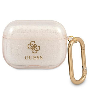 Оригинален калъф за слушалки GUESS Glitter GUAPUCG4GD - AirPods Pro златист златист - Img 1